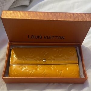 Louis Vuitton Yellow Vernis Monogram Long Wallet